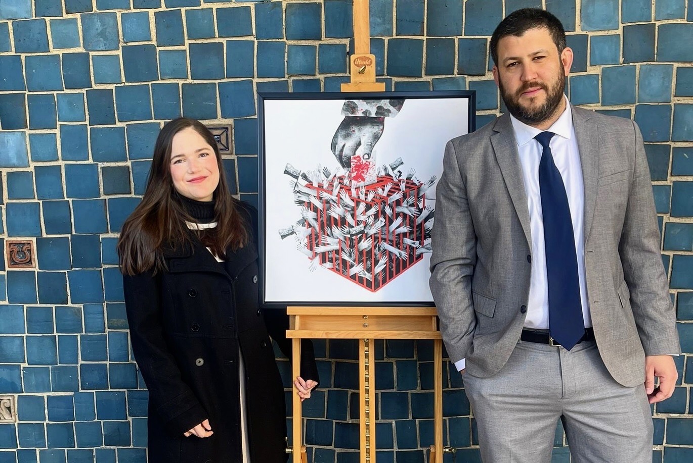 Donación obra "elecciones en dictadura" al museo de la oea, detalle 3 — ilustración de Camdelafu