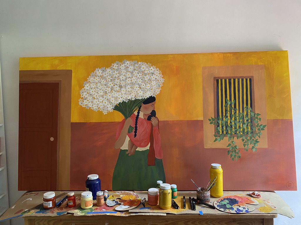 "Margarita", detalle 1 — ilustración de Camdelafu
