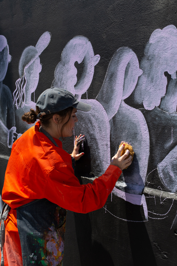 Mural 8M Telokwento, detalle 3 — ilustración de Camdelafu