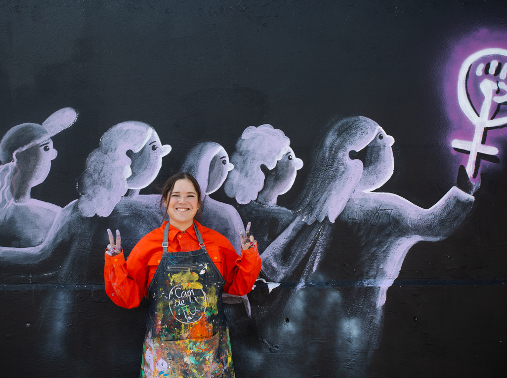 Mural 8M Telokwento — ilustración de Camdelafu