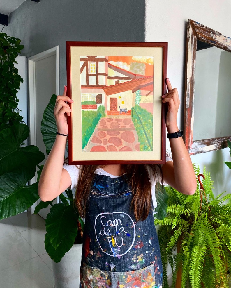 Exposición Homie en la galería Fábrica La Aurora en San Miguel de Allende, detalle 3 — ilustración de Camdelafu