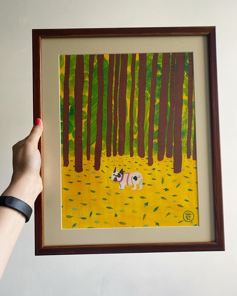 Exposición Homie en la galería Fábrica La Aurora en San Miguel de Allende, detalle 2 — ilustración de Camdelafu