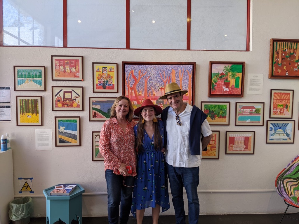 Exposición Homie en la galería Fábrica La Aurora en San Miguel de Allende, detalle 4 — ilustración de Camdelafu