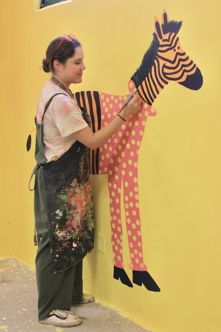 Mural en la cárcel de mujeres en Neza junto a Reinserta, detalle 10 — ilustración de Camdelafu