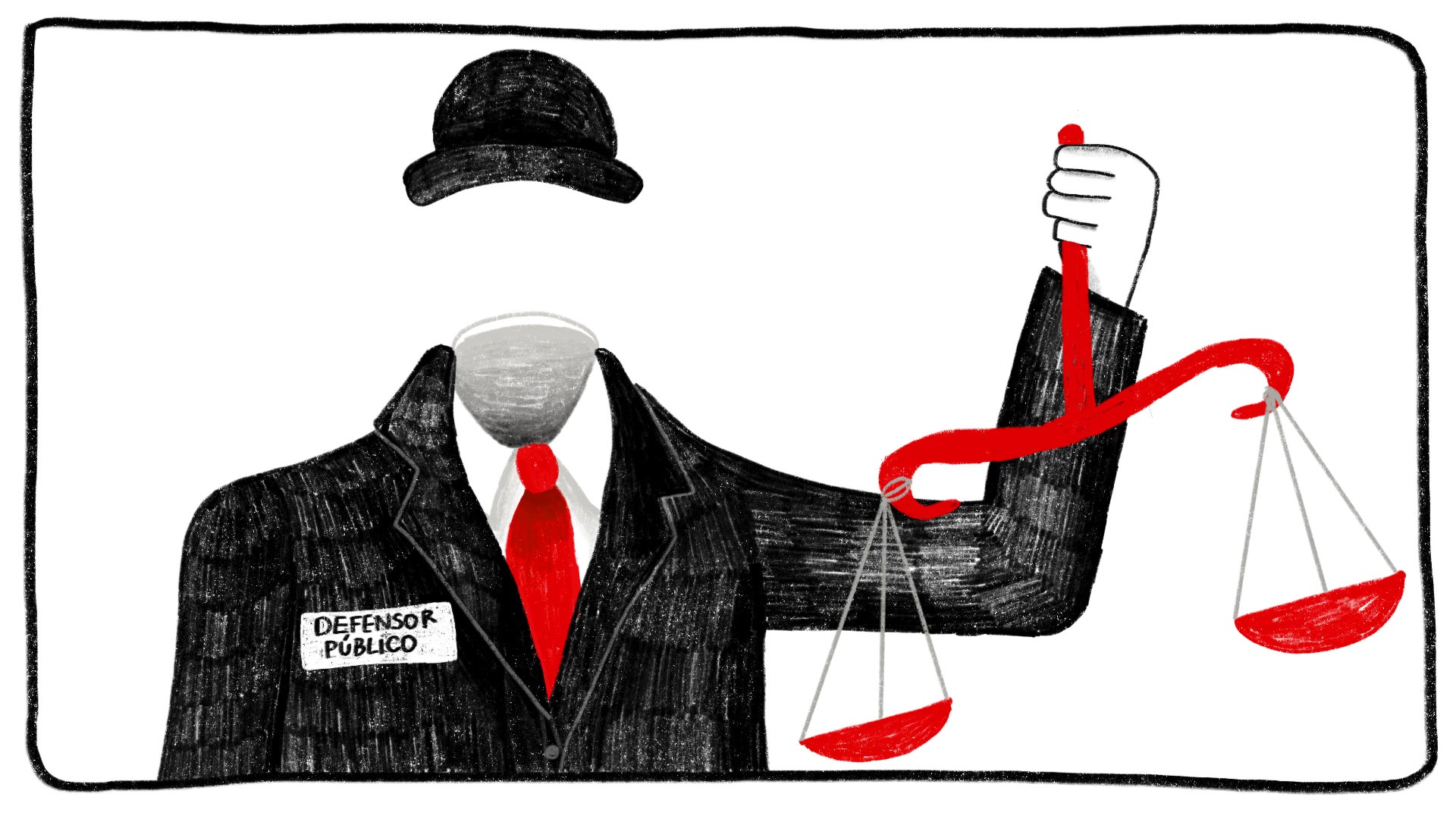 Animación e ilustración sobre Defensoría Pública para Mexicanos contra la corrupción, detalle 1 — ilustración de Camdelafu