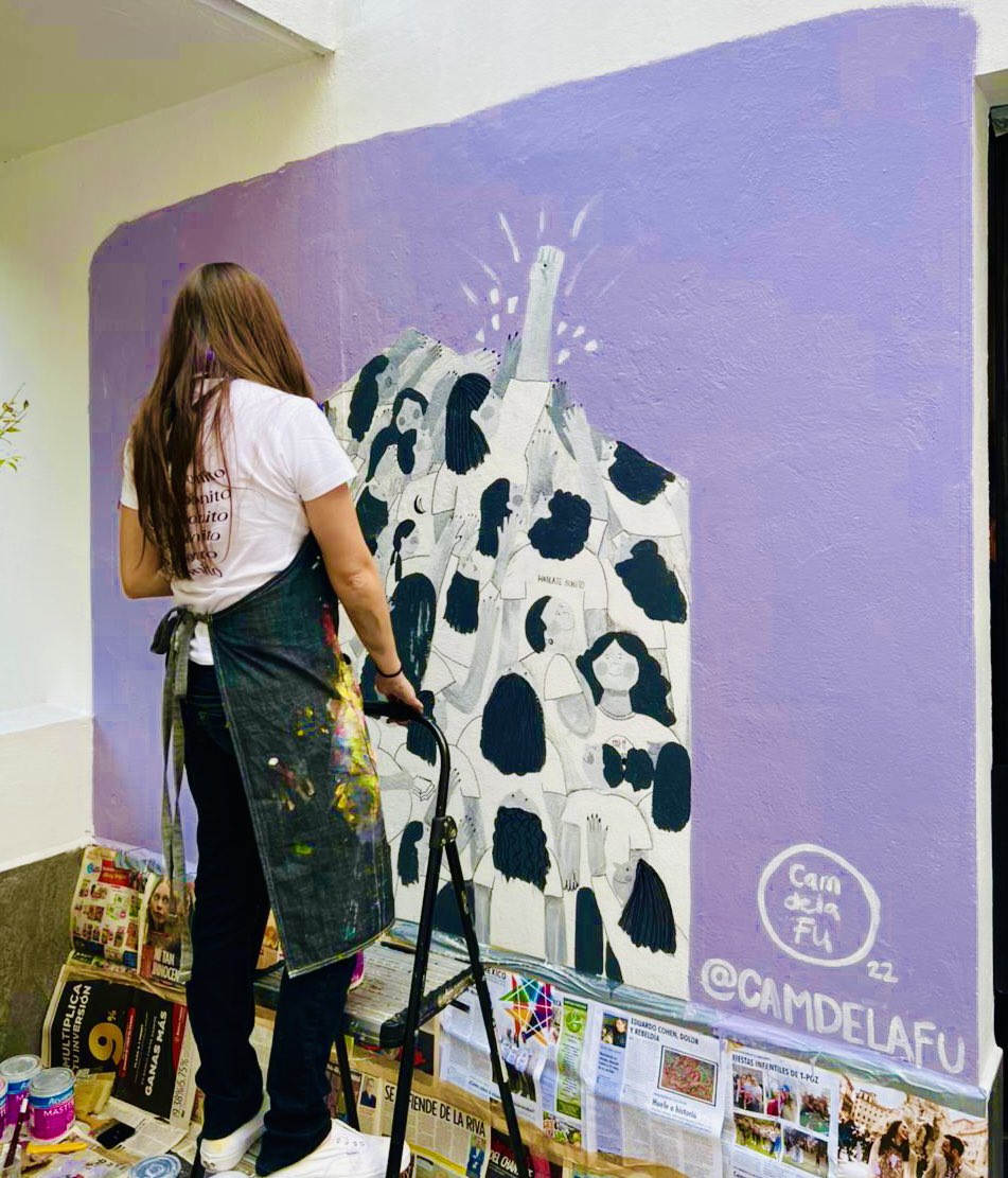 Mural para Lentes Púrpura y Hola Soy Violetta — ilustración de Camdelafu
