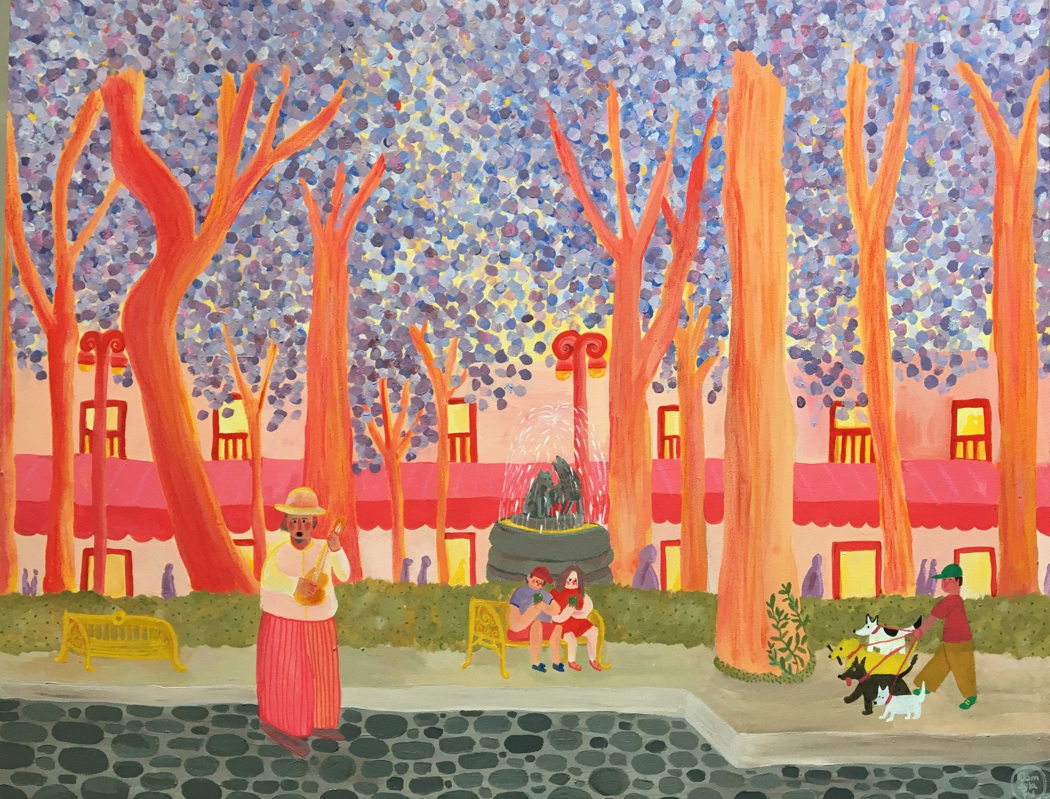 Encuentro en Coyoacán, detalle 2 — ilustración de Camdelafu