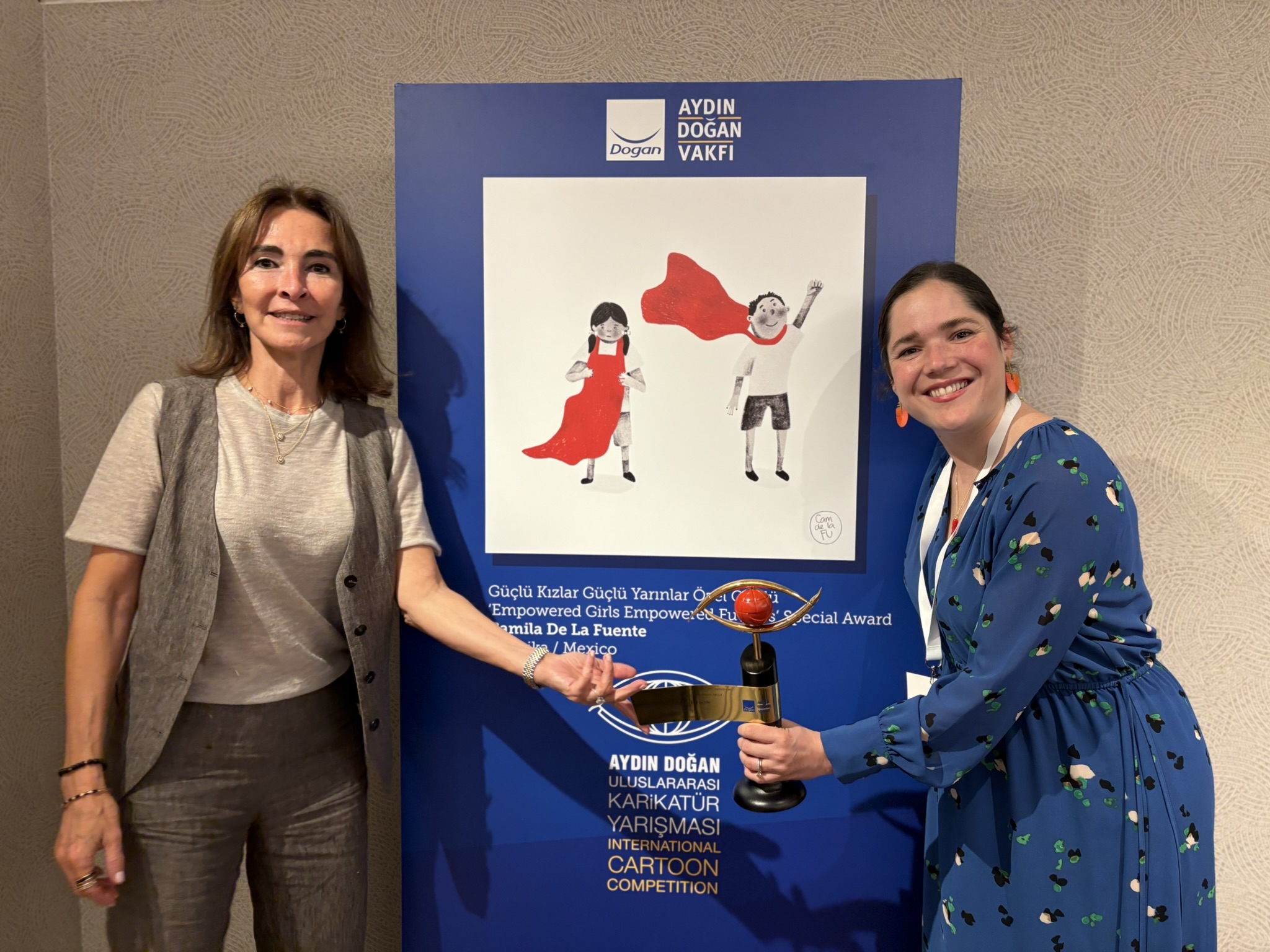 Premio internacional de la caricatura Aydin Dogan categoría Empowerd Girls, Empowered Future en Estambul, detalle 6 — ilustración de Camdelafu