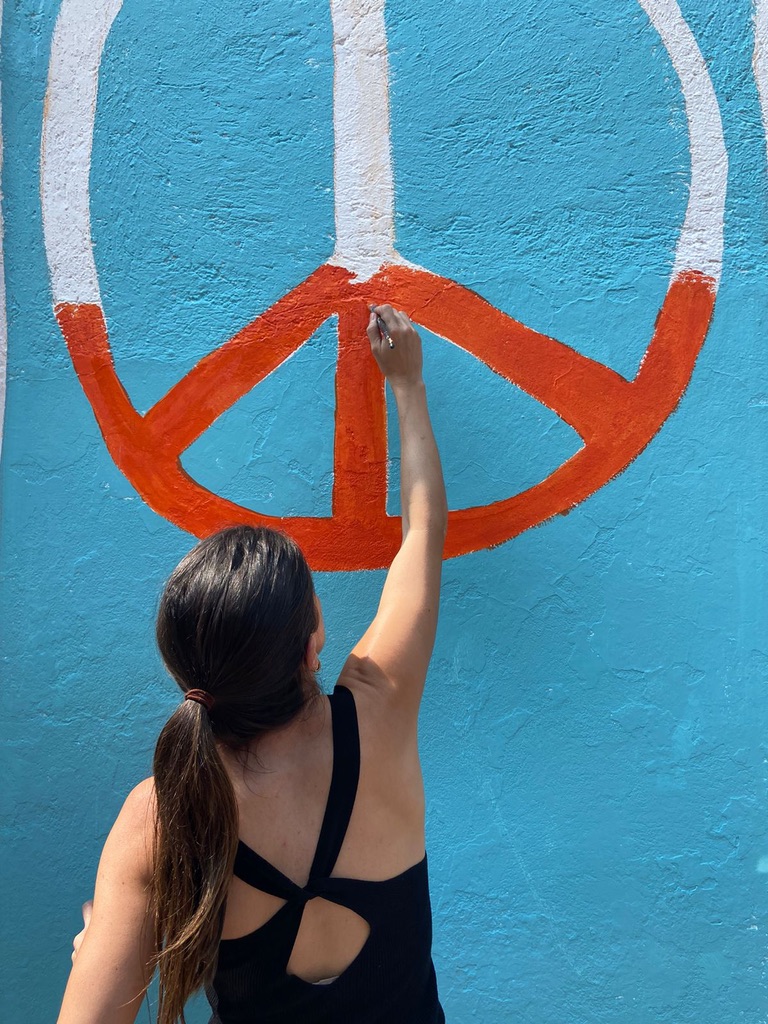 Mural participativo sobre migración con la ONU, detalle 1 — ilustración de Camdelafu