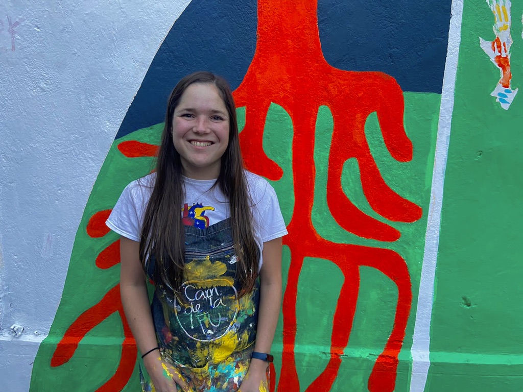 Mural participativo sobre migración con la ONU, detalle 3 — ilustración de Camdelafu